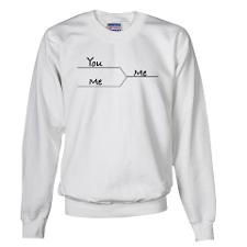 you vs me sweatshirt